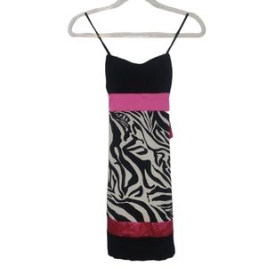 Y2K Pink Zebra Dress